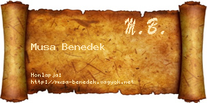 Musa Benedek névjegykártya